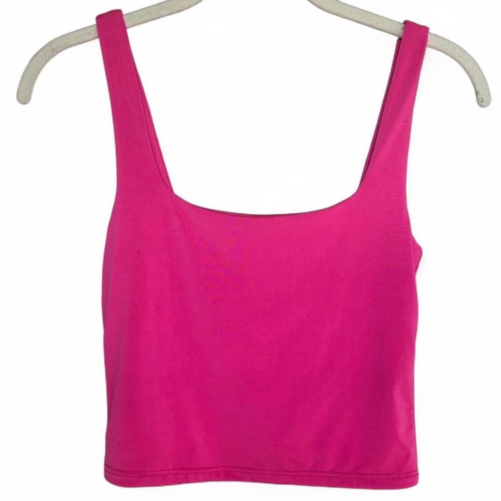 Bright Pink Cropped Tank Top